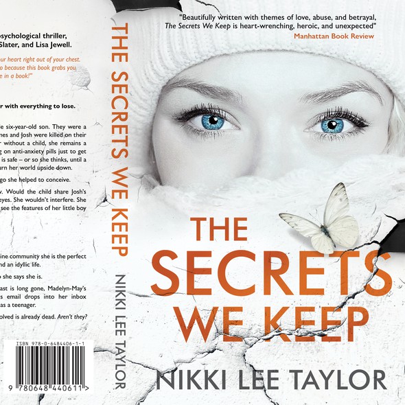 Psychological thriller book cover with the title 'The Secrets we keep'