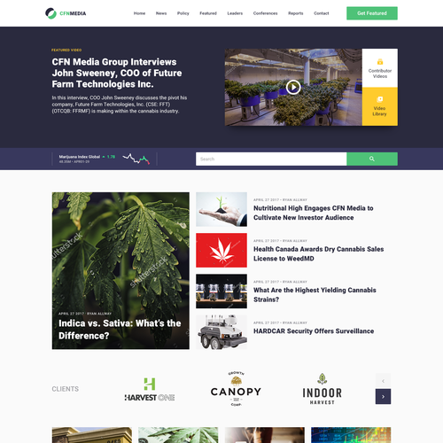 News design with the title 'Modern News Blog'