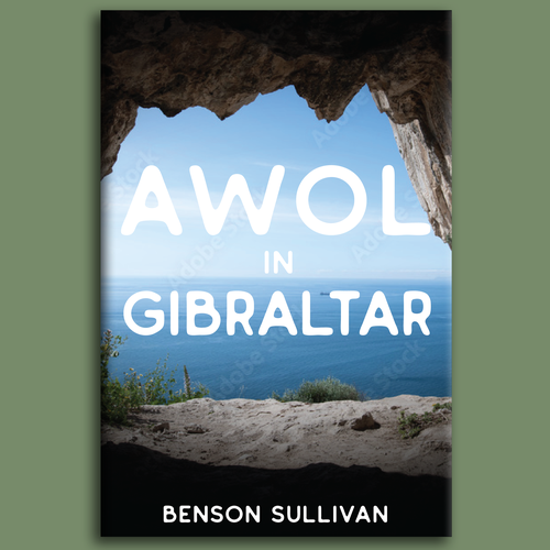 Ocean book cover with the title 'Mysterious cover for adventure novel'