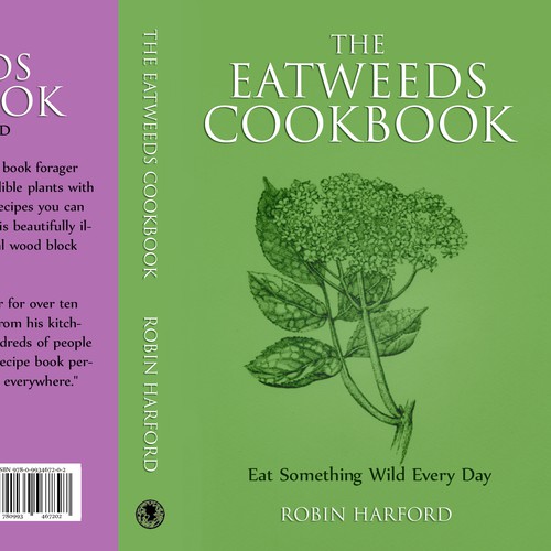 Plant design with the title 'The Eatweeds Cookbook'