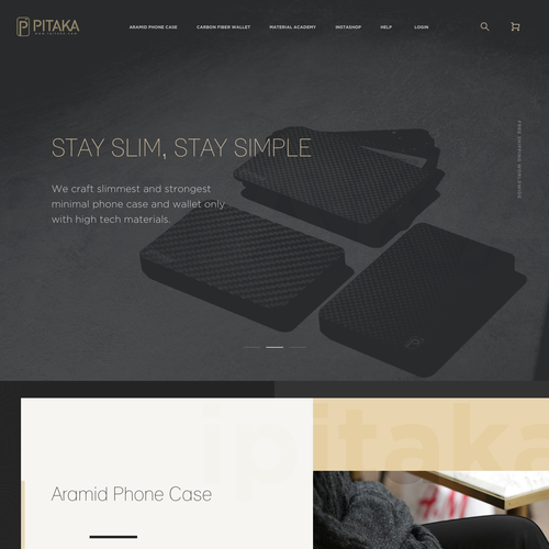 Case design with the title 'Design for E-Commerce site'