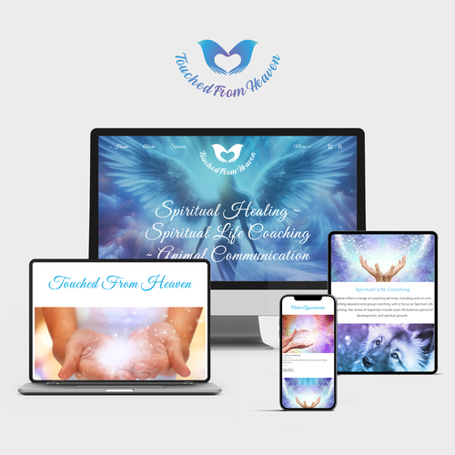 Website with the title 'Spiritual Brand & Website Design for a Spiritual Healer'