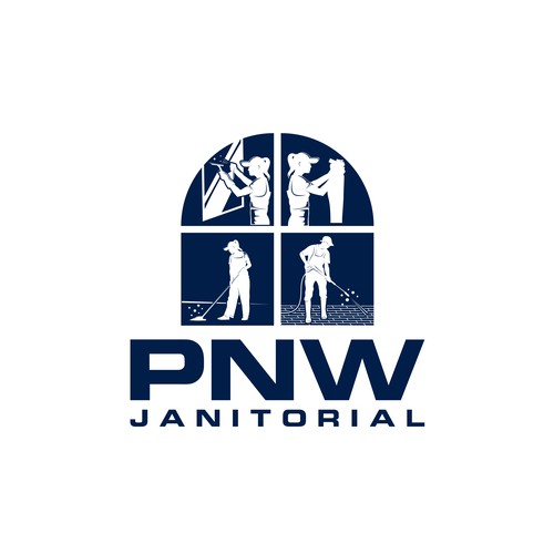 Laundry design with the title 'Pacific Northwest Janitorial'