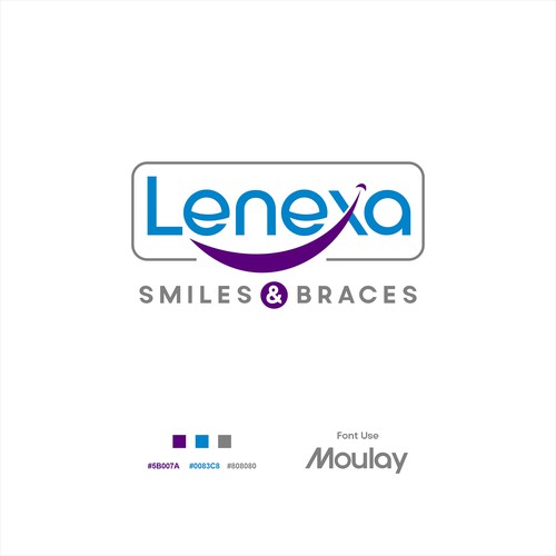 Hospital logo with the title 'Lenexa Smile Dental Logo Design'