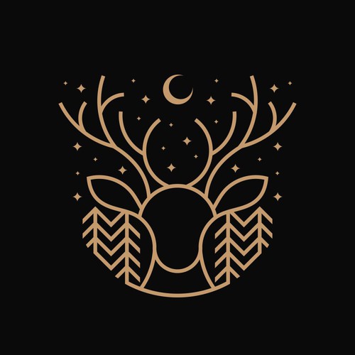Adventure t-shirt with the title 'midnight deer'