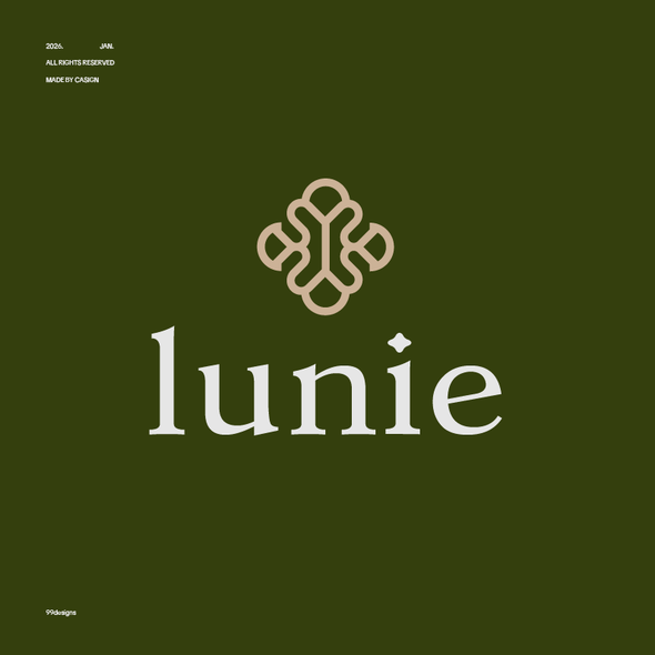 Floral design with the title 'lunie'