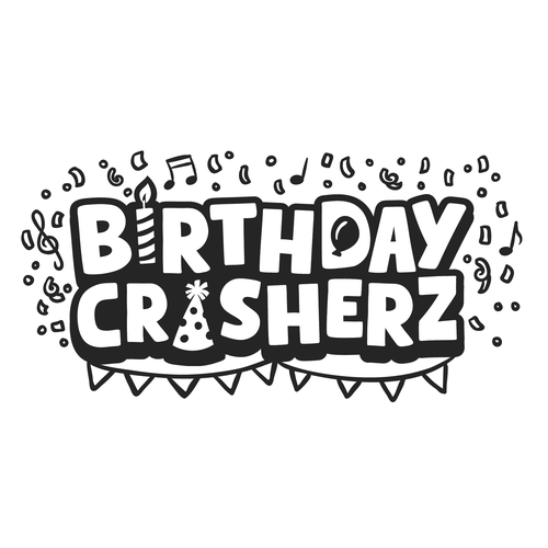 Birthday design with the title 'Birthday Crasherz  logo'