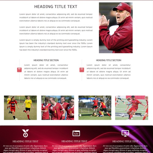 HTML website with the title 'WEB SITE DESIGN - Footballers' Network'