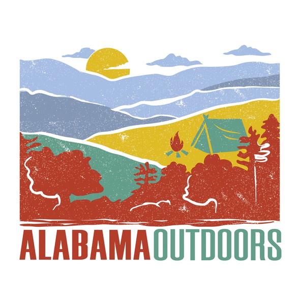 Retail t-shirt with the title 'Alabama outdoor design- Appalachian Mts'