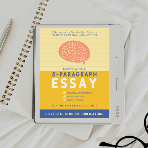 Motivational book cover with the title 'How to Write a 5-Paragraph Essay'
