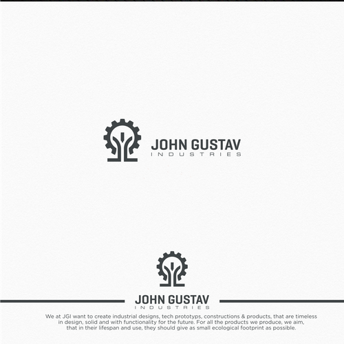 Industrial brand with the title 'John Gustav Industries'