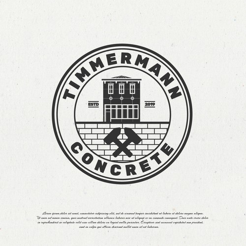 Concrete design with the title 'Timmerman Concrete'