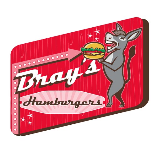 Hamburger logo with the title 'Bray's Hamburgers'