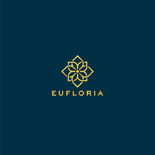 Cool weed logo with the title 'Eufloria Logo'
