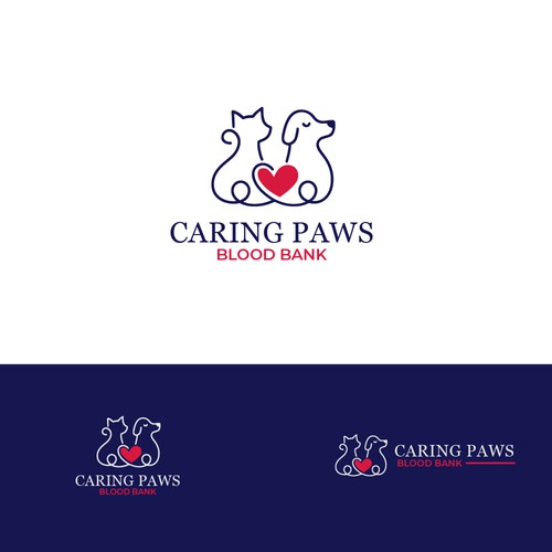 Pet care logo with the title 'Elegant logo for pet blood bank'