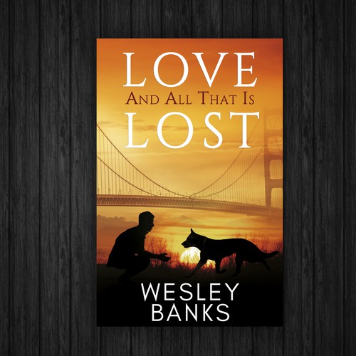 Dog book cover with the title 'Contemporary Book Cover Design for Dog Adventure/Romance Fiction Book'