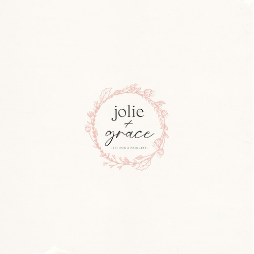 Wedding design with the title 'Simple, floral and dainty logo for a shop- jolie + grace'