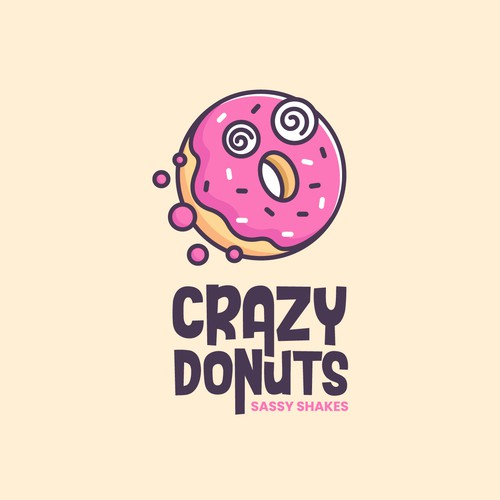 Fast food design with the title 'Crazy Donuts'