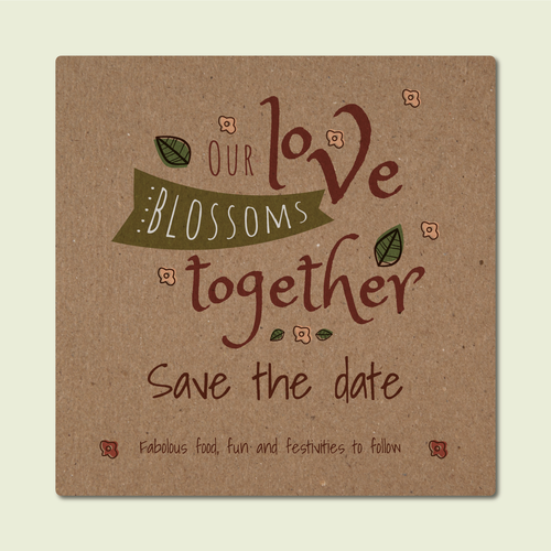 Pomegranate design with the title 'Invitation card design'