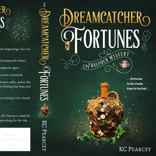 Crime book cover with the title 'Book cover for the novel "Dreamcatcher: Fortunes"'