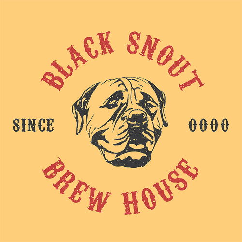 Modern rustic logo with the title 'Well aged looking logo for a Brew house'