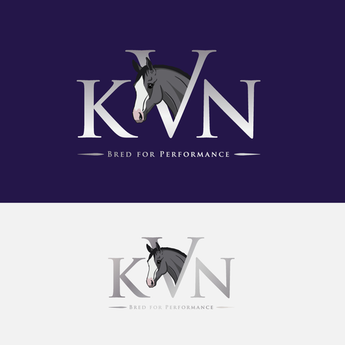 Equestrian design with the title 'Winning Design for KVN'