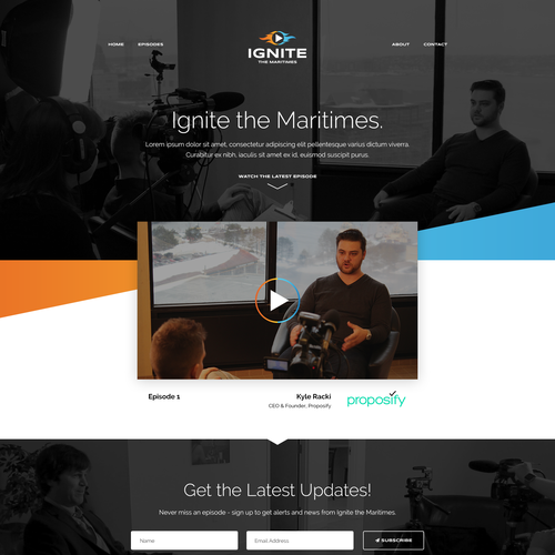 Responsive design with the title 'Ignite the Maritimes! '