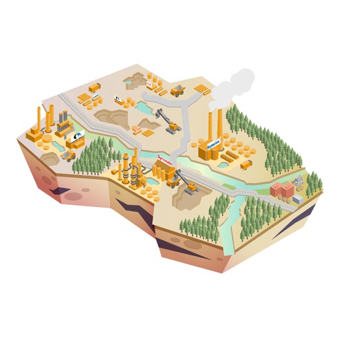 Isometric illustration with the title 'Isometric illustration'