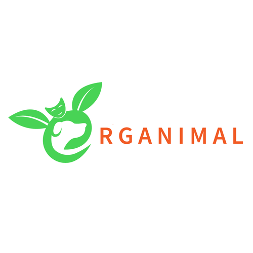 Disease awareness logo with the title 'Organic logo concept for animals treatment'