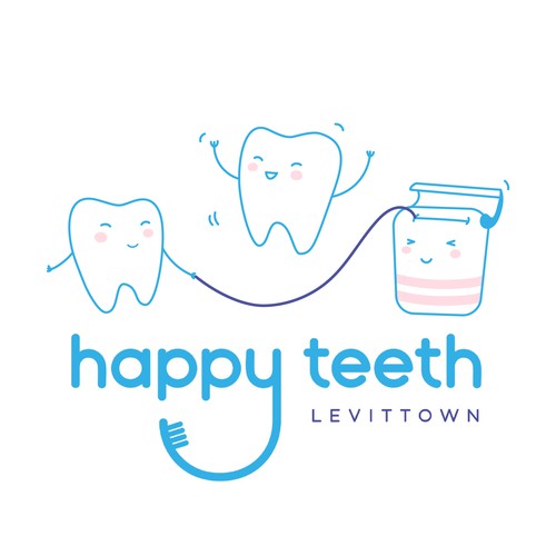 Children's design with the title 'Illustration for children dental clinic'