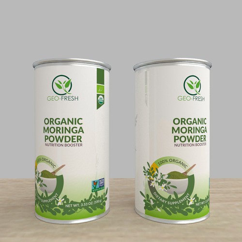 Nutrition label with the title 'LABEL GEO FRESH'