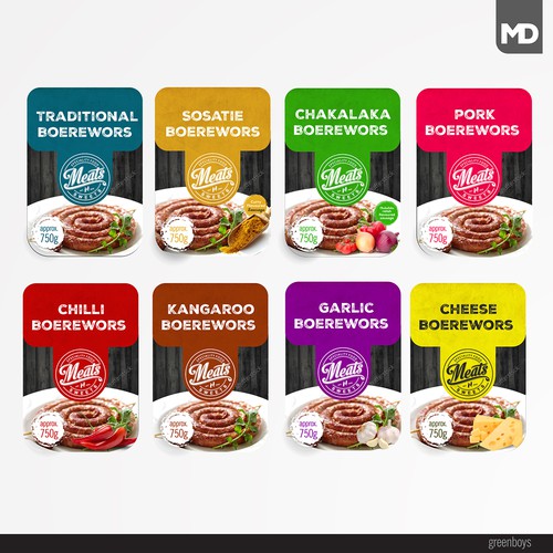 Barbecue design with the title 'MEATS '