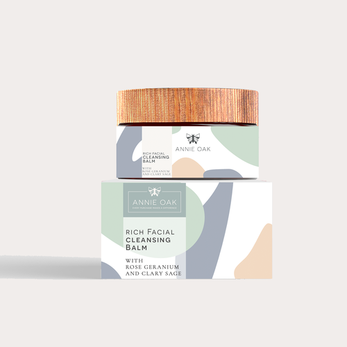 Orange label with the title 'Label design for skincare product'