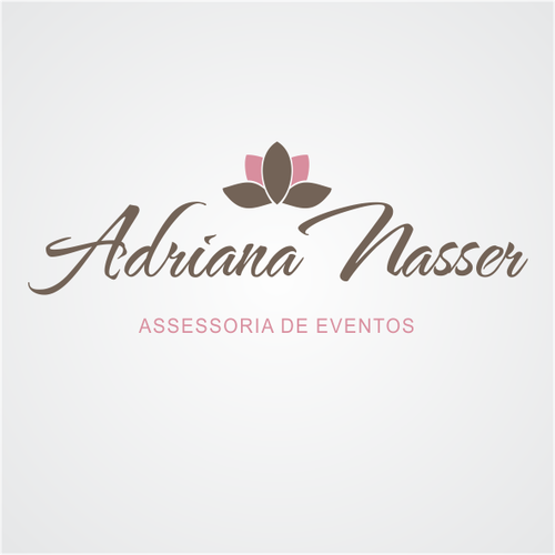 Decorative logo with the title 'Logo para assessoria de eventos'