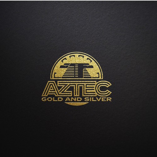 Aztec design with the title 'Gold and Silver Buying Company Logo and Website'