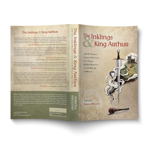 Education book cover with the title 'Alternate design for "The Inklings & King Arthur"'