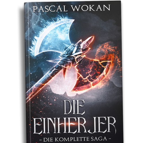 Fire book cover with the title 'Die Einherjer (design 1)'
