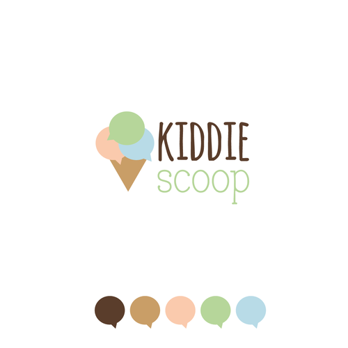 Speech design with the title 'Logo design for Kiddie Scoop'