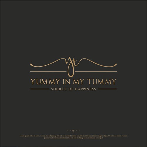 Yummy logo with the title 'Yummy In My Tummy Logo Concept'