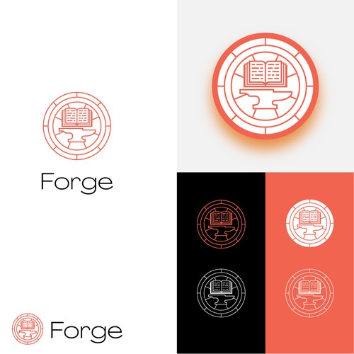 Forge design with the title 'faith forge logo'