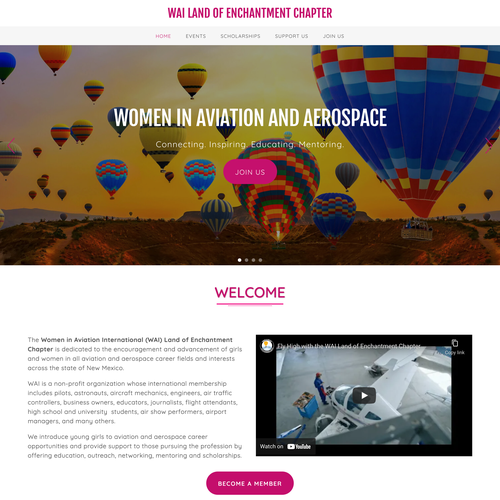 SEO design with the title 'WAI Land of Enchantment Chapter'