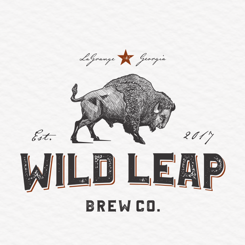 Brewery logo with the title 'wild leap'