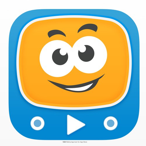 TV design with the title 'IOS ICON for KIDJO'