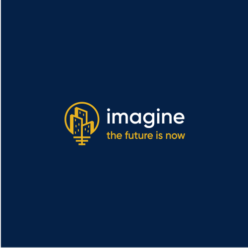 Imagine logo with the title 'Light bulb with Building '