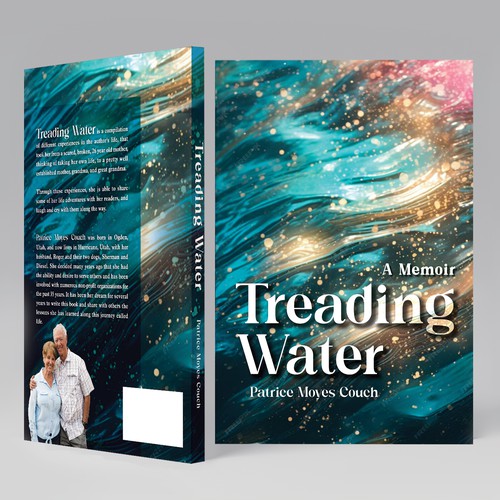 Biography design with the title 'Treading Water'