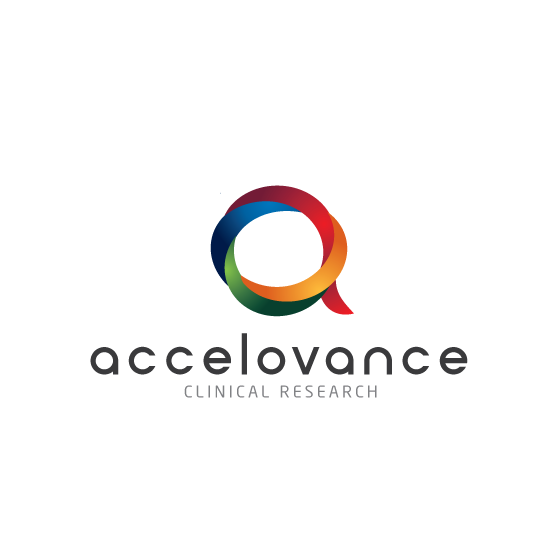 Research design with the title 'Logo design for Accelovance - Clinical Research'