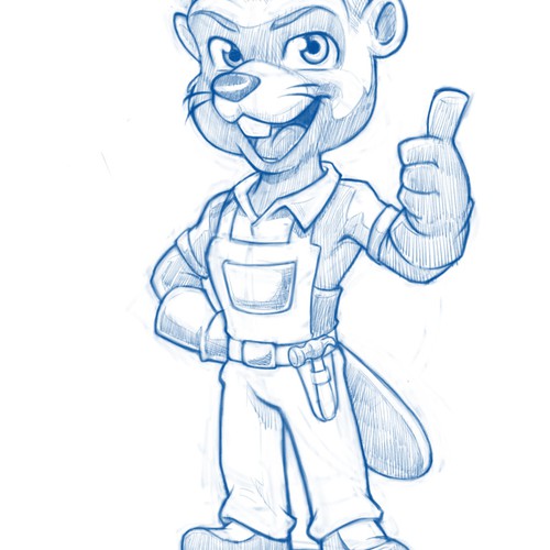 Beaver design with the title 'beaver mascot design'