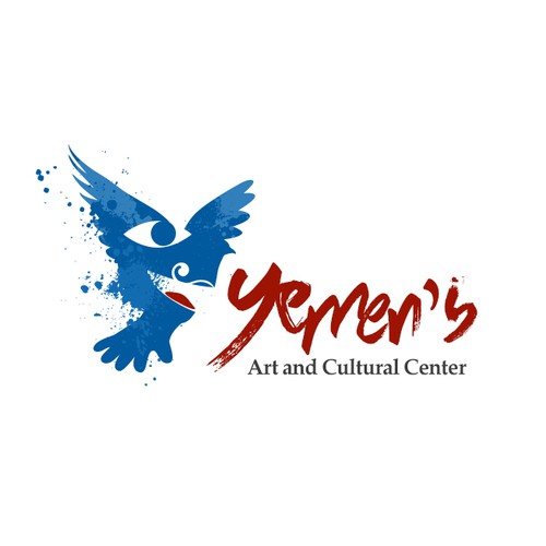 Dove logo with the title 'Yemen cultural center Logo'