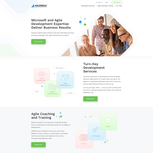 Mobile website with the title 'Website design for Professional Services firm'