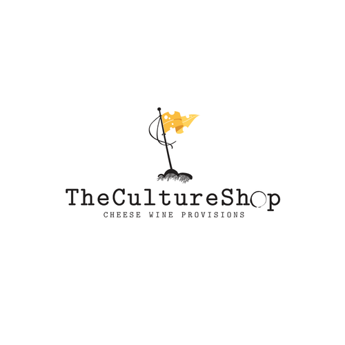 Cheese logo with the title 'Put a little Culture in The Culture Shop'